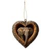 Classic Christmas Ornament Holiday Tree Decoration Heart-shaped Christmas Ornament 2d Acrylic Woodland Creature Pendant for Xmas