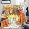 1PC Naruto Vs Pain Patterned Flannel Blanket Suitable For All Seasons For Home Decor Warmth And Comfort Gifts Holiday Present