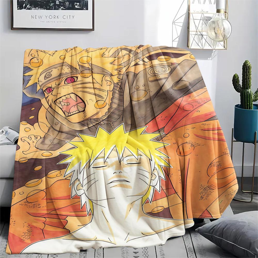 1PC Naruto Vs Pain Patterned Flannel Blanket Suitable For All Seasons For Home Decor Warmth And Comfort Gifts Holiday Present