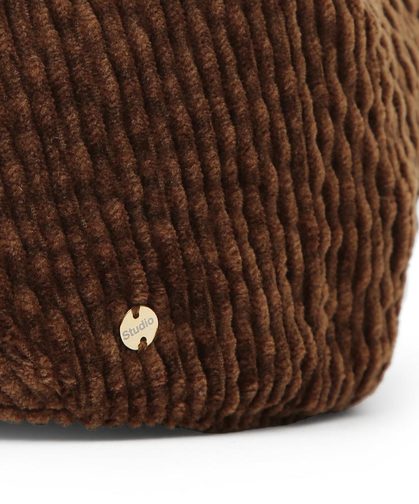 Eondeokeonteulolseutyudio Corduroy Hunting Cap Drive Hunting / Wave Cord / Br