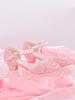 Sapatos de Salto Alto Estilo Princesa para Meninas Com Decoração de Pingente de Estrela Brilhante, Adequados Para Vestido e Festa de Aniversário