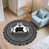 Viking Art pattern round rug,Carpet Rug for Living Room Bedroom Sofa Playroom Decor,Non-slip Floor Mat,Holiday Gifts and Birthday Gifts.