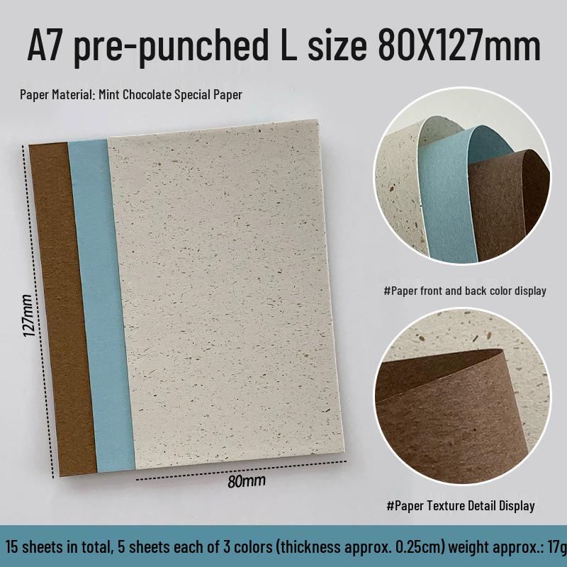 Mint Nama Chocolate Coffee Series Specialty Loose-leaf Journal with Mixed Material Inner Pages - M5A7A6