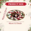 3D Christmas Rug Round Decorative Padded Carpet in Soft Velvet Material Featured Optical Design