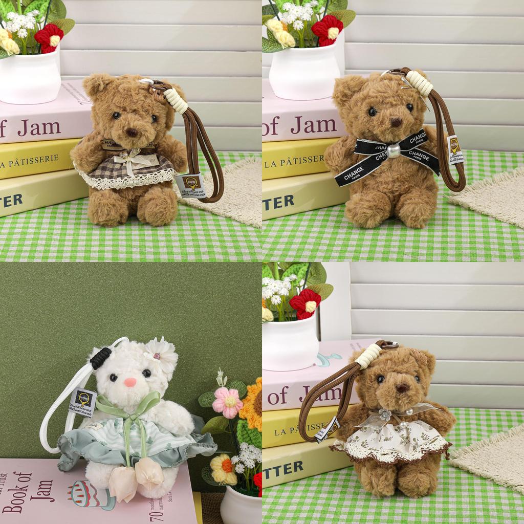 Panda Bear Plush Keychain With Bow For Kids And Teens Gifts