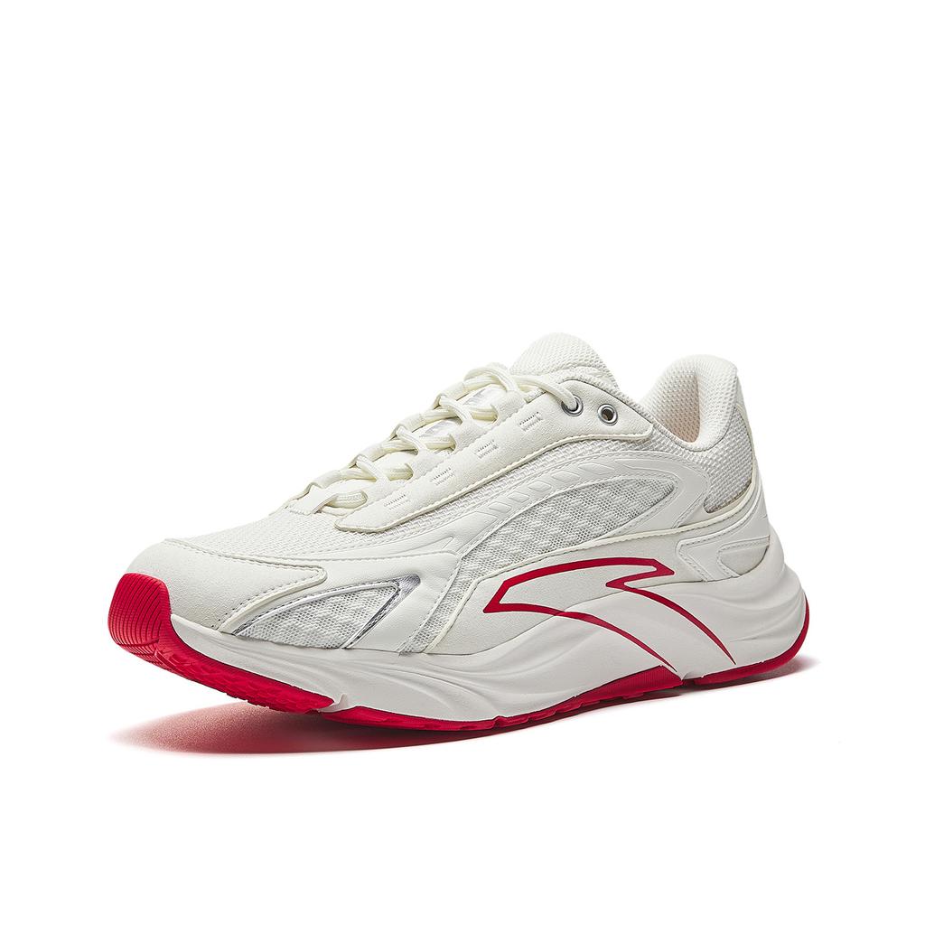 Anta At681 Asphalt Dominator Shock Absorbing Wear Resistant Breathable Non Slip Low Top Running Shoes Men sneaker White Red 912615591-3