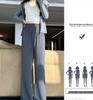 Women's Summer High-Waist Flare Pants - Sun Protection, Thin Ice Silk, Casual Straight-Leg Trousers