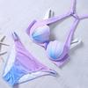 Gradient Mermaid Shell Bikini Swimwear Set - European & American Style.
