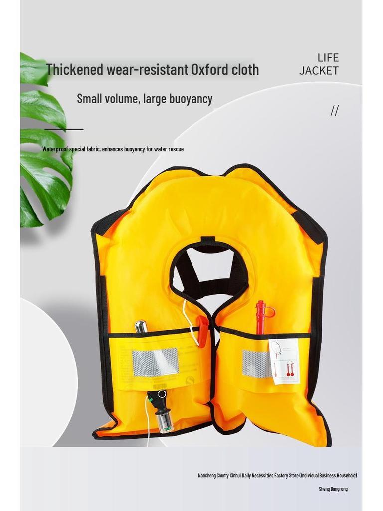 Compact Inflatable Life Jacket for Adults - Professional Marine Buoyancy Vest for Fishing and Summer Water Activities