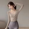 Yoga Clothes Women's Tops 1011 Spring Pilates Training Blouse Fitness Long-sleeved Sports Two-piece Set High Elastic Quick Drying
