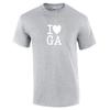 I Heart Love GA Shirt Georgia the Peach State Gray White Gift T-Shirt S-5XL