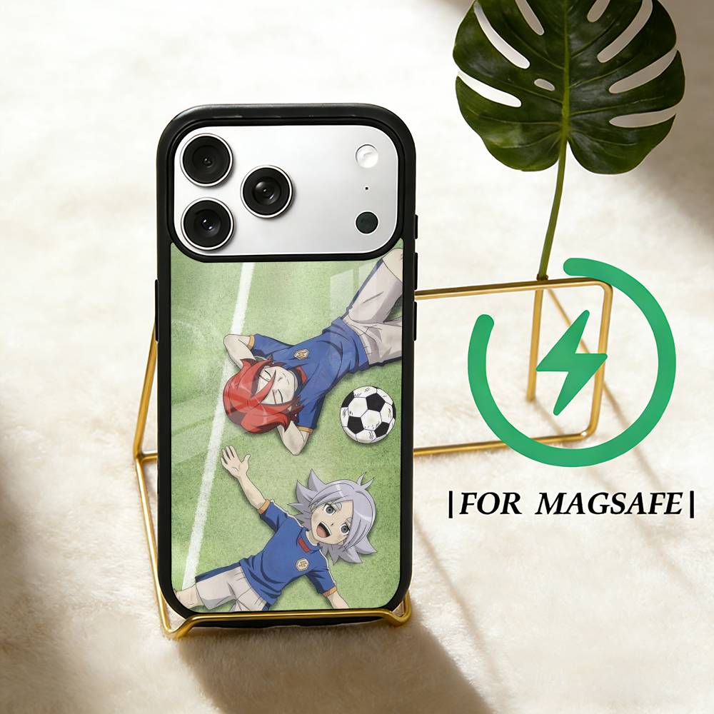 Anime I-Inazuma Eleven Poster Phone Case For iPhone 17 16 15 14 13 12 Pro Max Plus for Magsafe Mirror Wireless Magnetic Cover