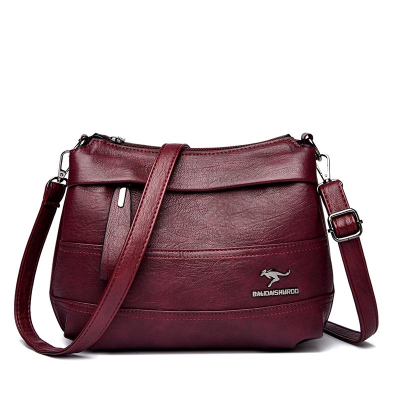 Luxury Soft PU Leather 3-Layer Tote