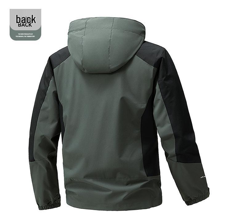 2025 Spring/Autumn Functional Waterproof Couple's Hooded Outdoor Jacket for Men - Workwear & Mountaineering