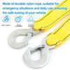Nylon Car Towing Rope Heavy-Duty 3Meter 3 Ton Load-bearing Capacity High-Visibility Yellow Trailer Rescue Emergency Tow Strap