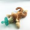 Ciuccio in Silicone con Ciondolo Animale di Peluche per Lattanti e Bambini Piccoli per Alleviare la Dentizione