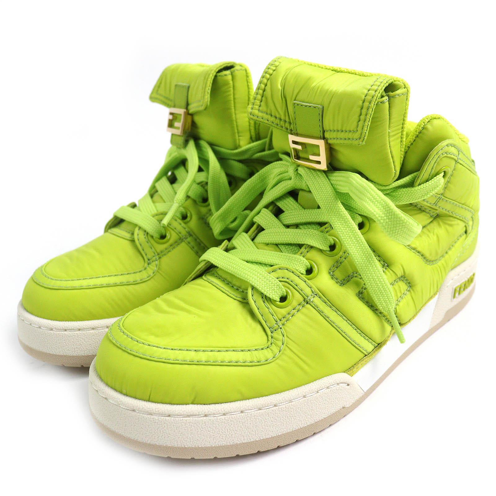 

Pristine FENDI High cut sneakers Baguette pocket with FF logo Nylon Women 36 Used