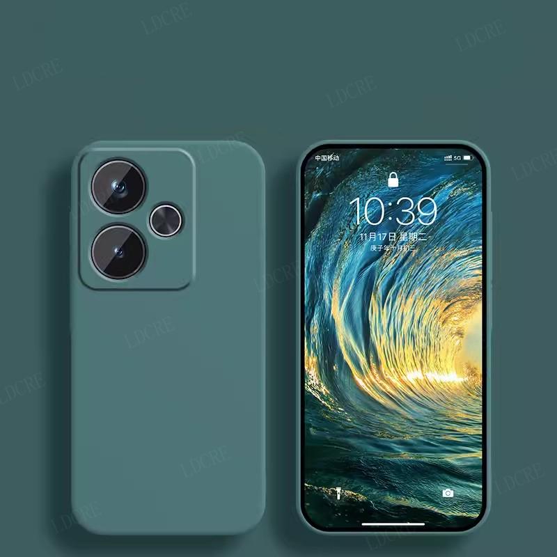 For Poco F6 Case Cover Xiaomi Poco Poco F6 Capas Liquid Silicone Original Bumper Back Shockproof Soft TPU Fundas PocoF6 Poco F6