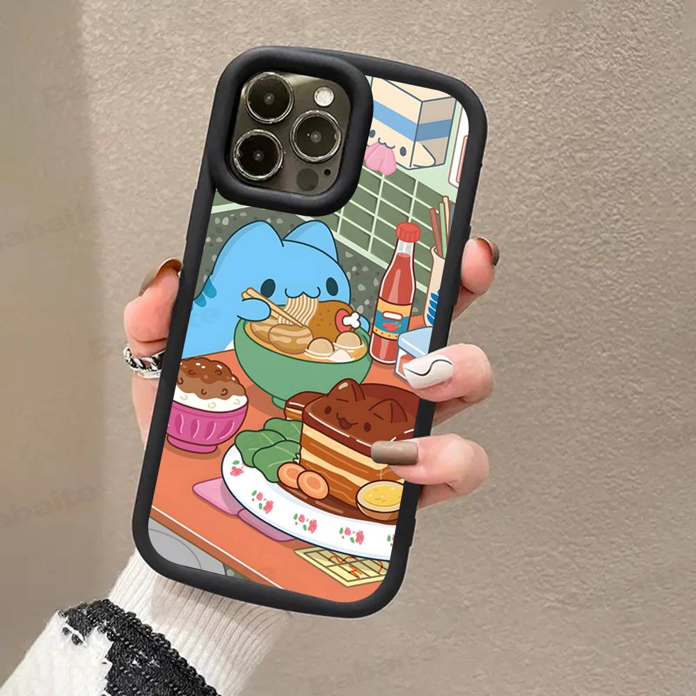 Bugcat Capoo Cute Phone Case For iPhone 16 15 14 Plus 13 12 11 17 Pro Max Pro Soft Cover
