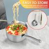 Stainless Steel Hot Oil Pot Non-Stick Sauce Pan Soup Pot with Pour Spout Milk Saucepan Cooking Boiling Butter Warmer Heat Pans