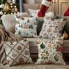 Festive Floral & Christmas Pattern Pillowcasesuitable For Sofa Car Bedroom Decorative Cushion Cover Pillow Cover