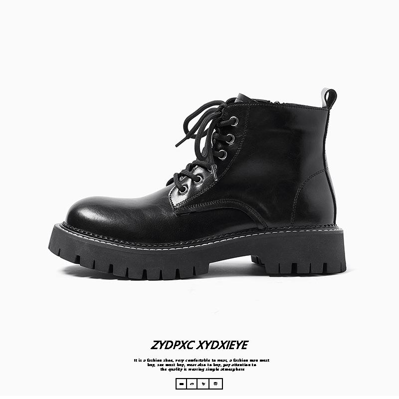 

Модная обувь в Гонконге, осенние ботинки Martin, мужские ботинки в британском стиле, мужские ботинки с инструментами, универсальные короткие ботинки корейской версии 68007-T 38 чёрный