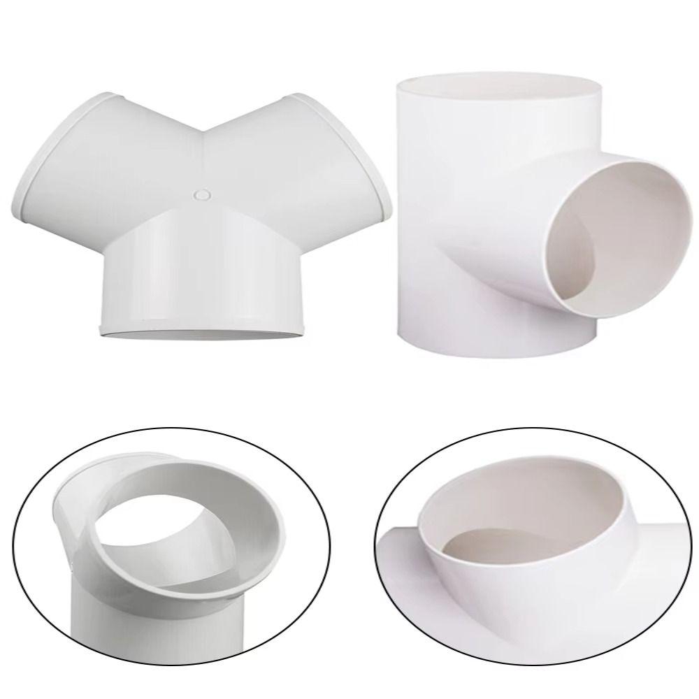PP PVC Exhaust Pipe Fittings sealed Round Pipe Adapter Drain Pipe Y Round Pipe Fitting  Sewer