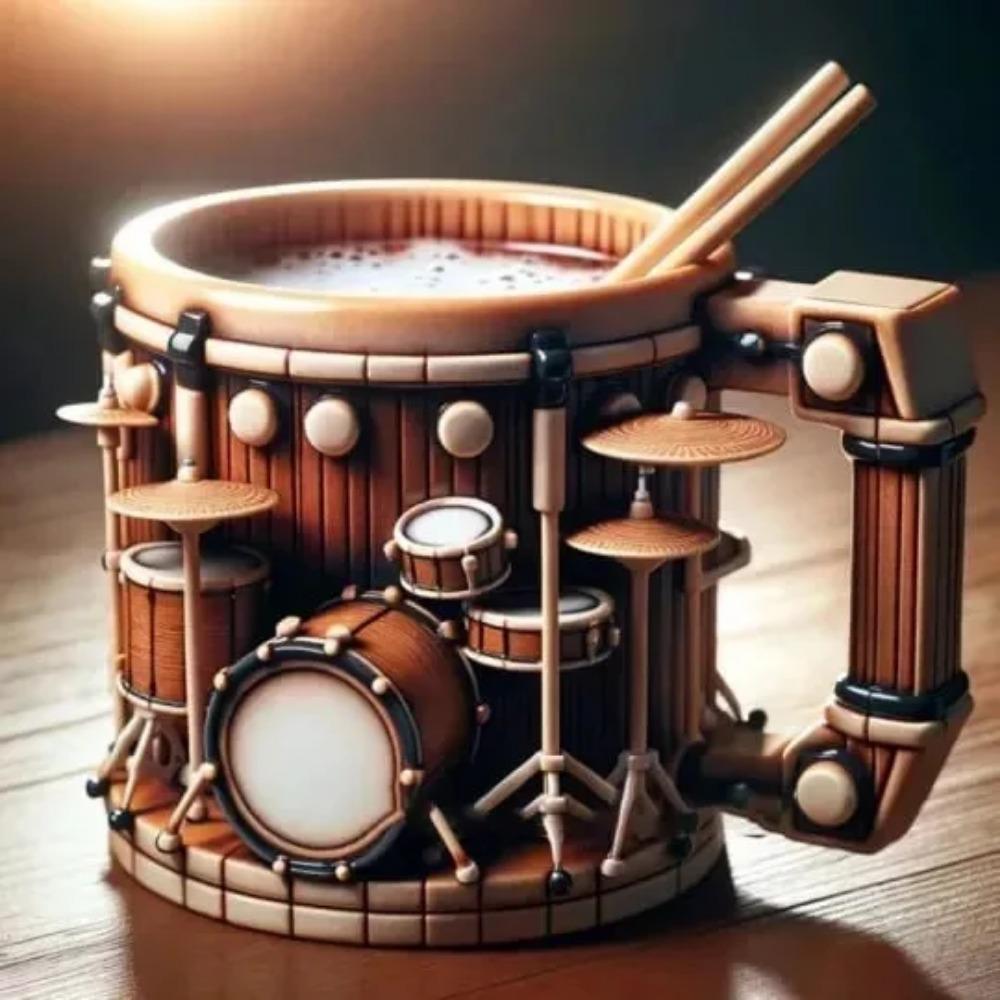 New Creative Musical Instrument Coffee Cup Guitar Pattern Mug Summer And Winter Drink Cup Music Lovers Holiday Gift