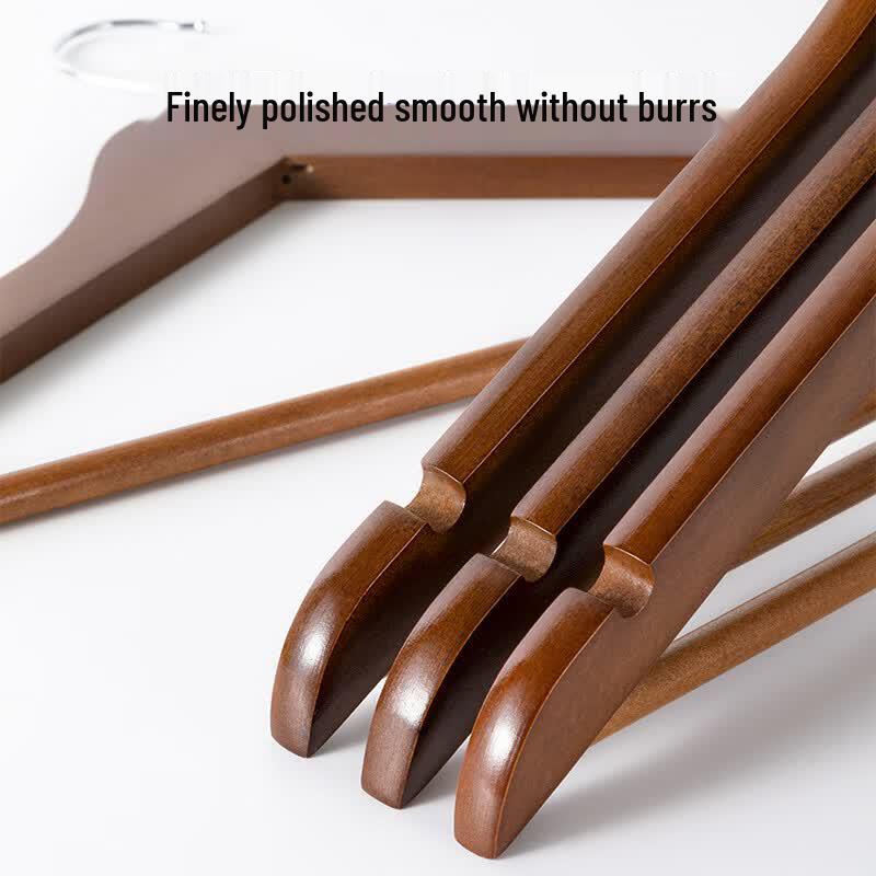 Solid Wood Clothes Hangers & Pants Clips