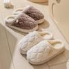 Women's and Men's Non-Slip Plush Cotton Slippers for Spring, Autumn, and Winter