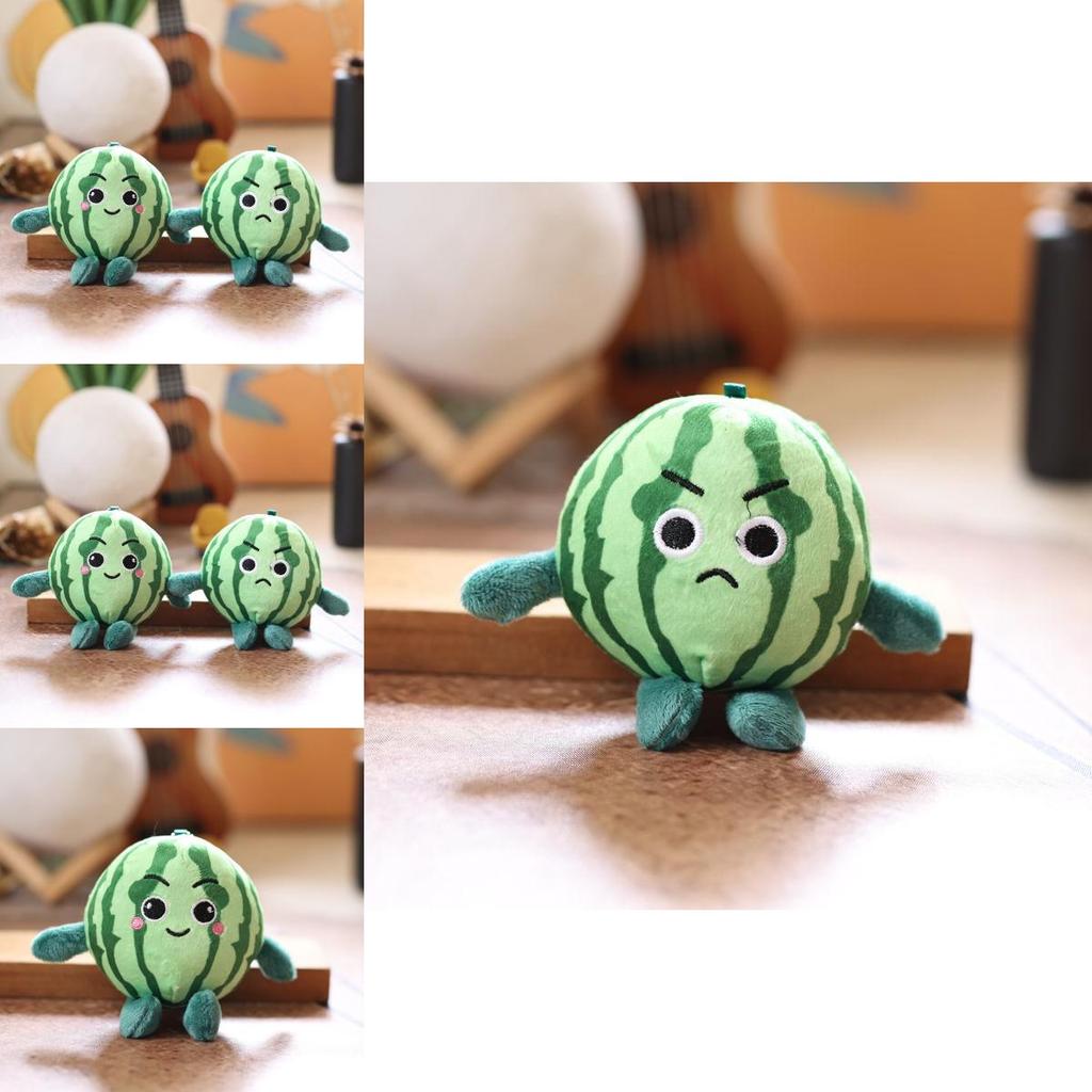 Cute Watermelon Plush Keychain With Soft Short Hair For Bag Decor And Gifts