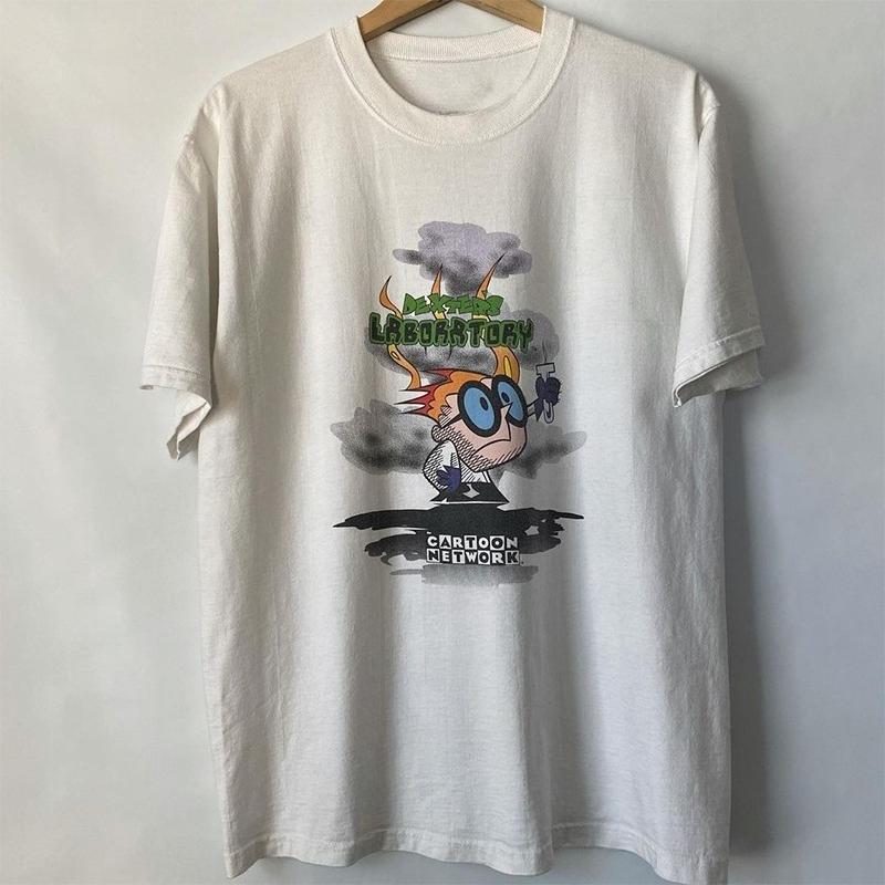 Dexter s Dexter s Laboratory Anime Oldschool Trend of Men s and Women s Cotton Short Sleeve T-shirt S разноцветный