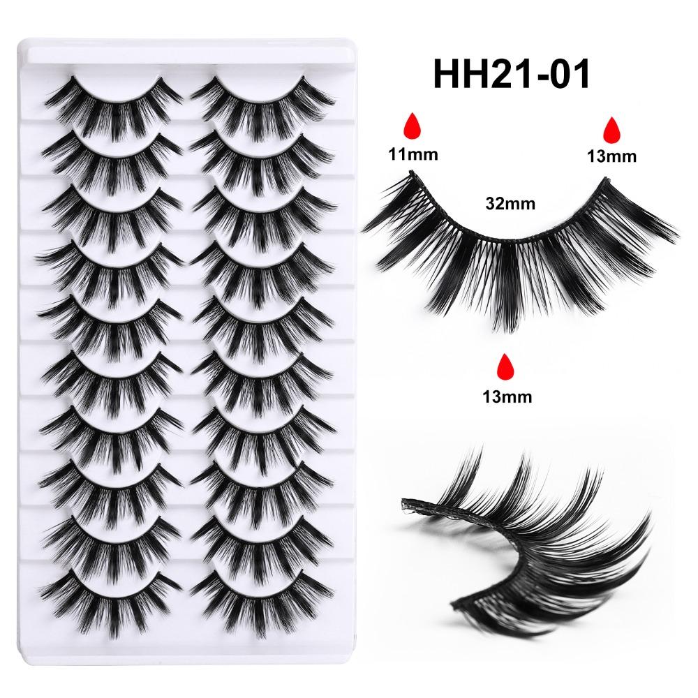 

Natural Look False Eyelashes Volume DIY Eyelash Extension Black Fake Eyelashes HH21-01