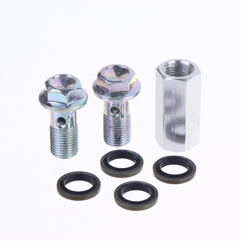 2 Way Brake Coupling Fitting Premium Aluminum Alloy Hydraulic Oil Hose Extender Adapter for Industrial Hydraulic Equipment