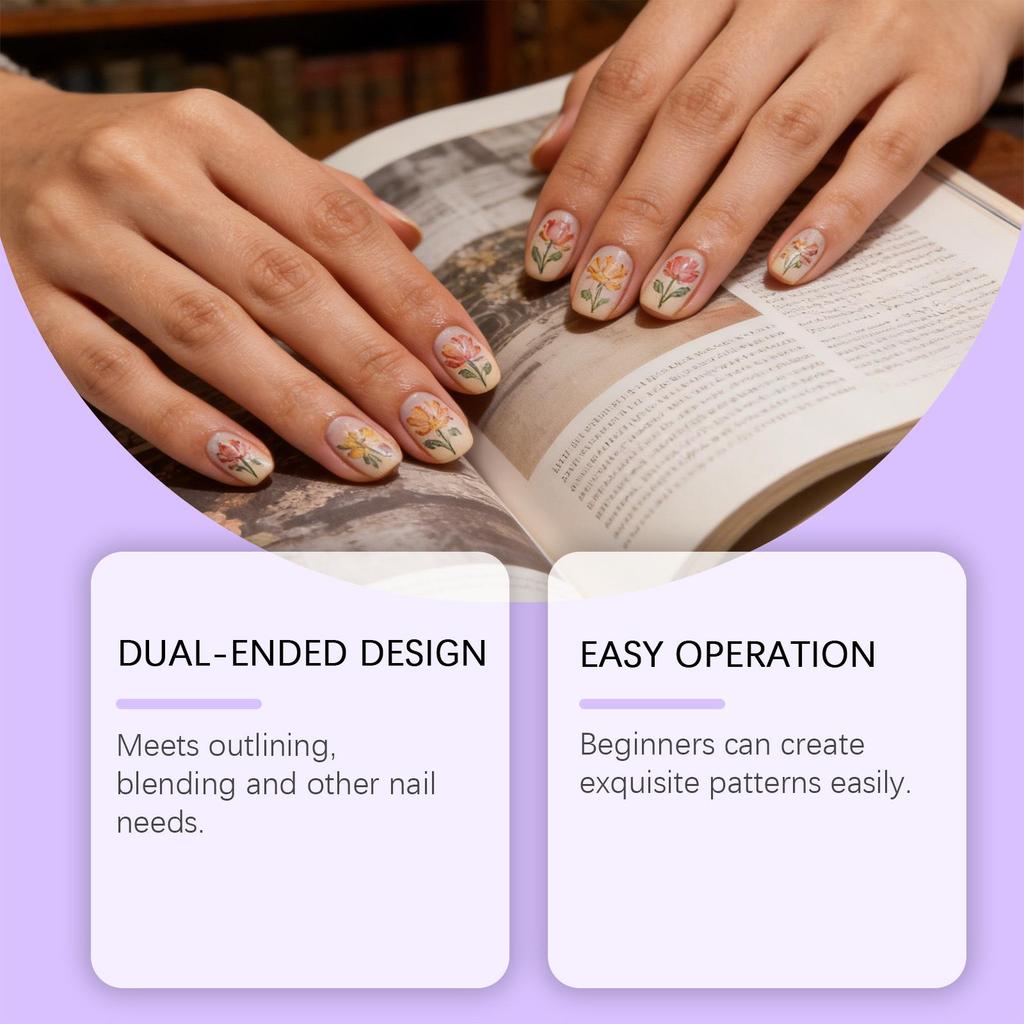 Nymixa Dual-Ended Nail Art Pen Set: Multi-Color, Easy-to-Use, Vibrant Colors for DIY Nail Art