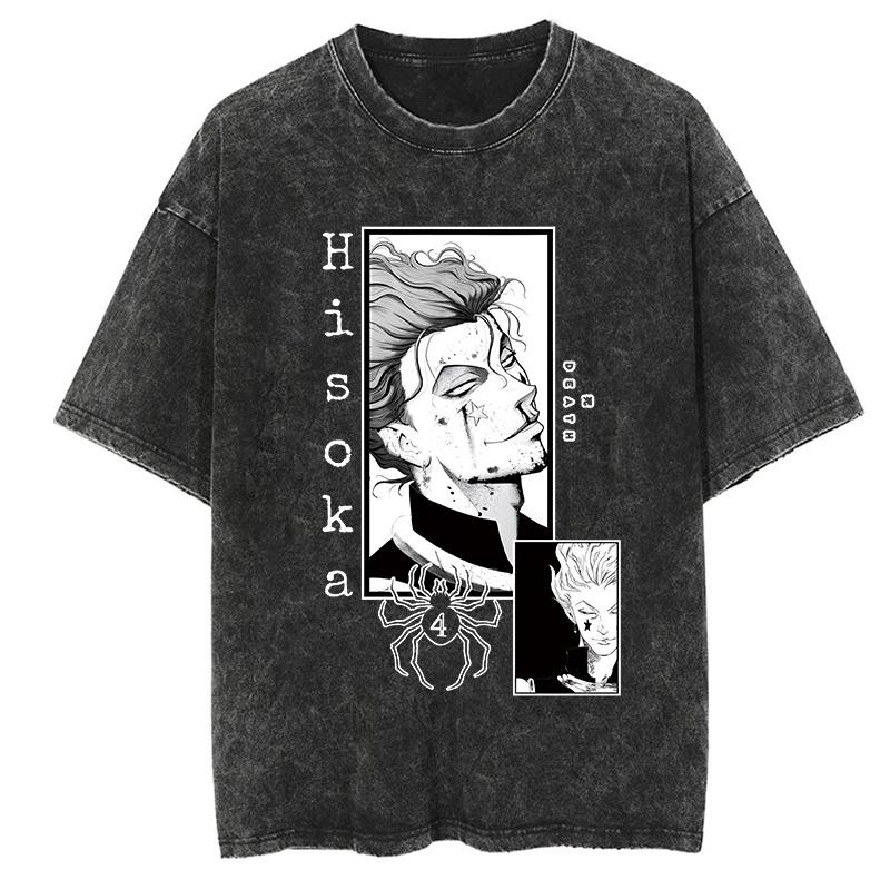 Graphic Vintage Acid Wash Cotton Tees for Men Women Casual Oversized TShirt Summer Workout Fitness Short Sleeve Tops Streetwear