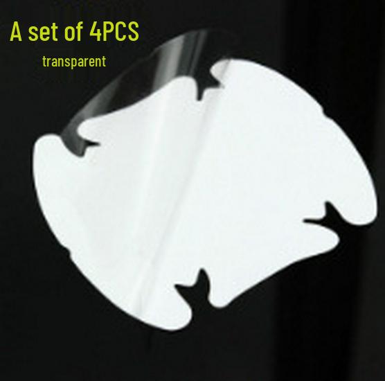 Carbon Fiber Car Door Handle Protective Stickers, 4-Piece Set