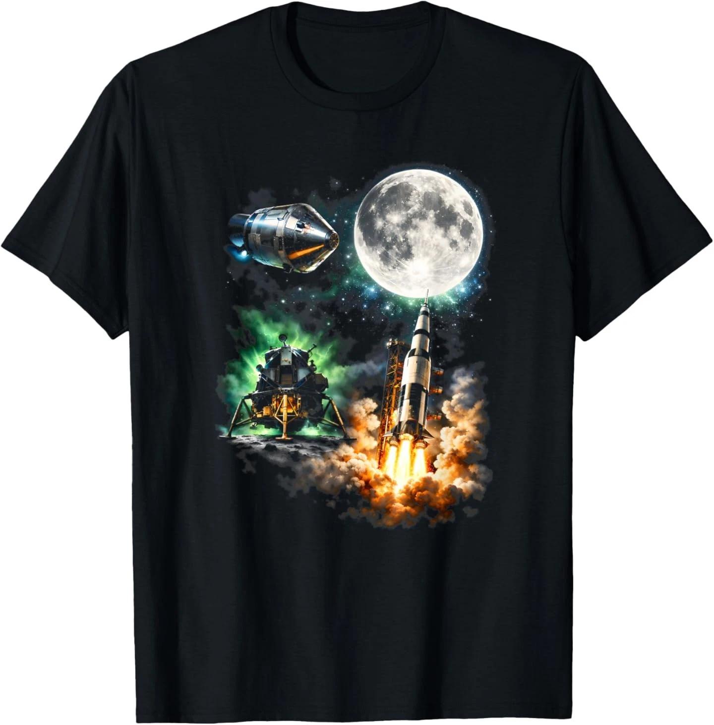 

Vintage Inspired Space Program Blastoff Mission T-Shirt S