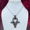 African Amethyst Pendant Cow Face Pendant Gemstone Copper Wire Wrapped Jewelry