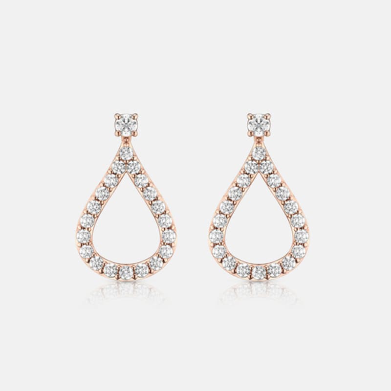 METROCITY JEWELRY Stila Sterling Silver Rose Earrings A233SE0362RPA