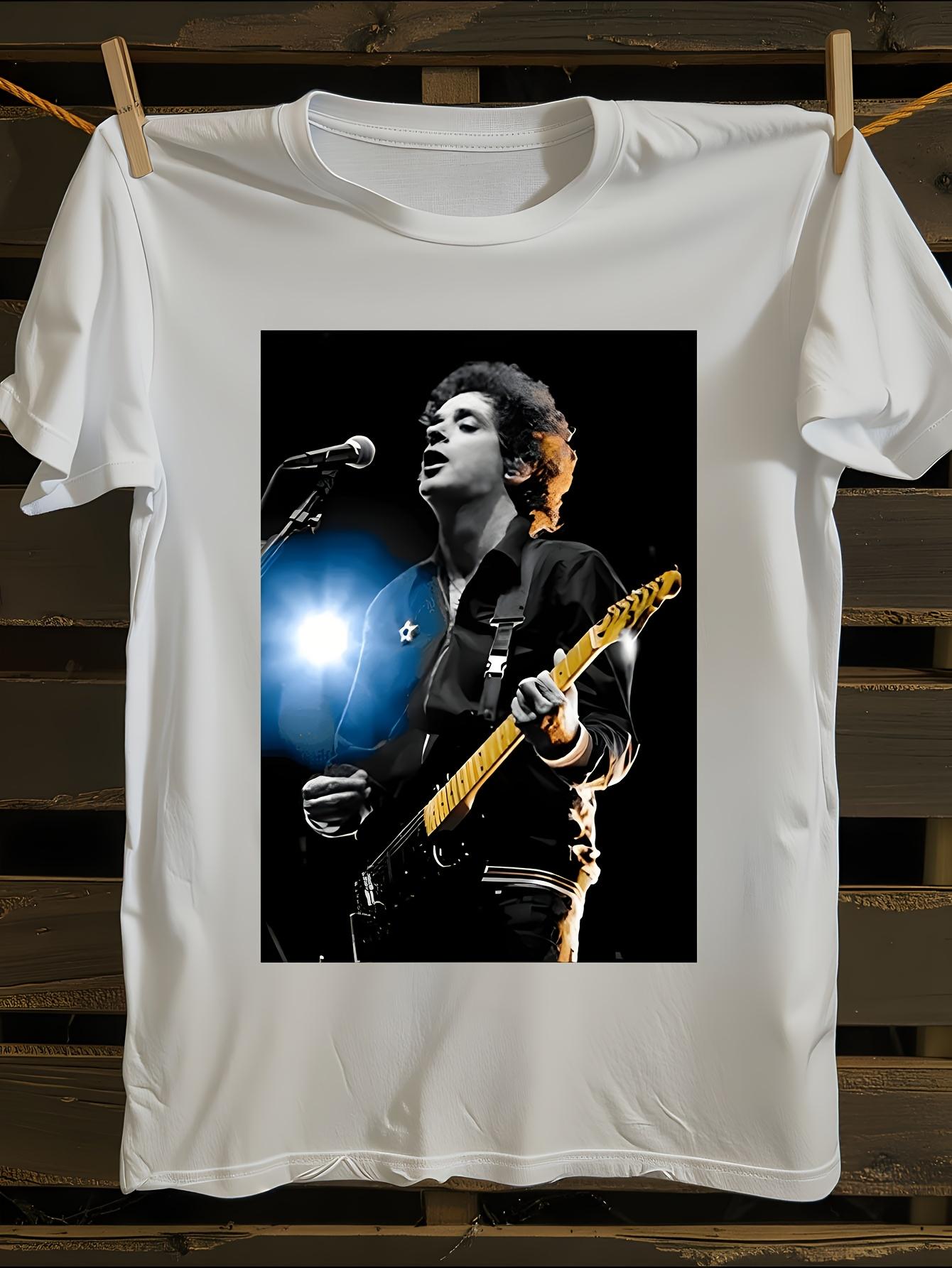 

Plus Size Gustavo Cerati Music Graphic T-Shirt Mens Tshirt Womens Tshirts with Letters Print Short Sleeves T-Shirt Casual Street Tee Shirt Top XXXL