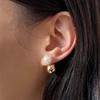 WH008 Kiss of Gold and Pearl Earrings