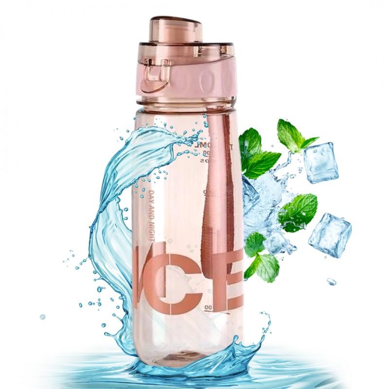 Butelka Na Wodę Bidon Na Siłownię Fitness Różowy Sportowy 800 Ml Mocny
