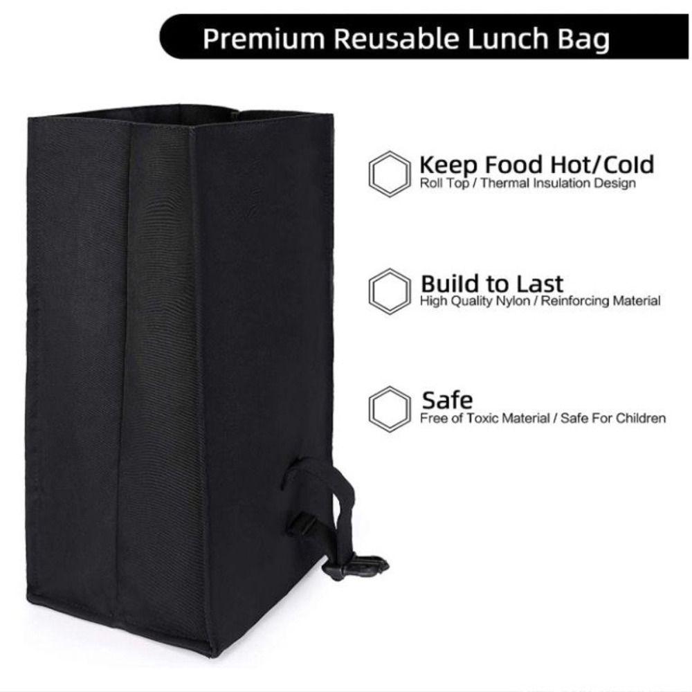 Large Capacity Insulated Lunch Bag Reusable Waterproof Storage Tote Bag Food Drink Storage with Adjustable Shoulder Strap