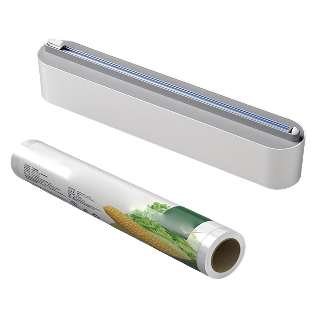Magnetic Plastic with Slide Cutter, Refillable for Kitchen Food Storage