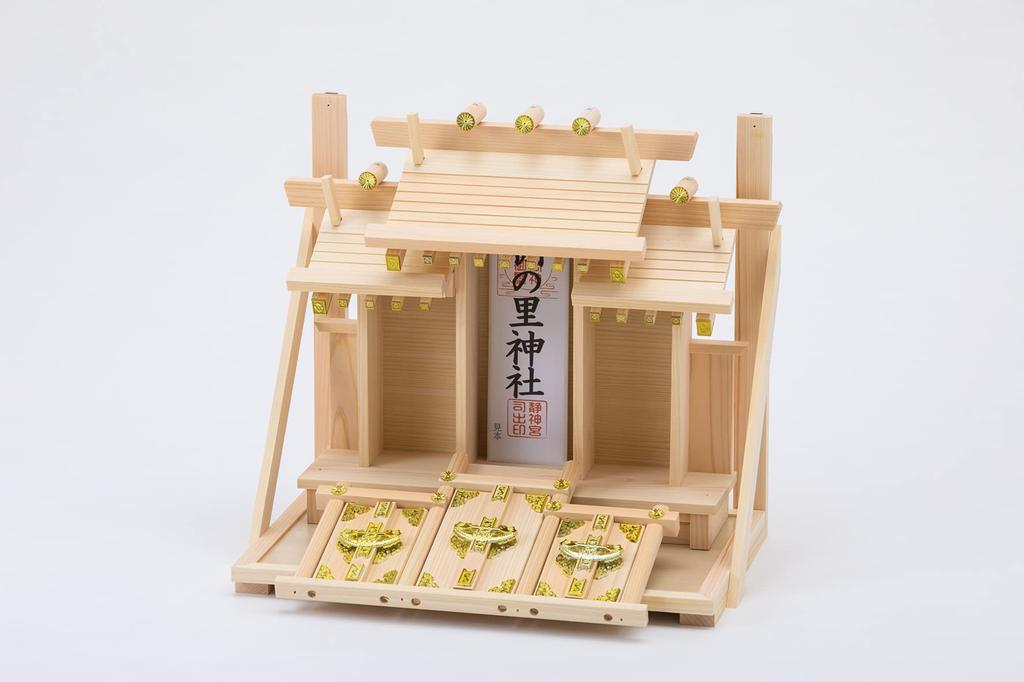 Kamidana No Sato Wall-Mounted Three-Shrine Shinto Shrine, Izumo, Natural