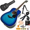 Yamaha FG820 Acoustic Guitar Beginner Set 11 Pieces Sunset Blue