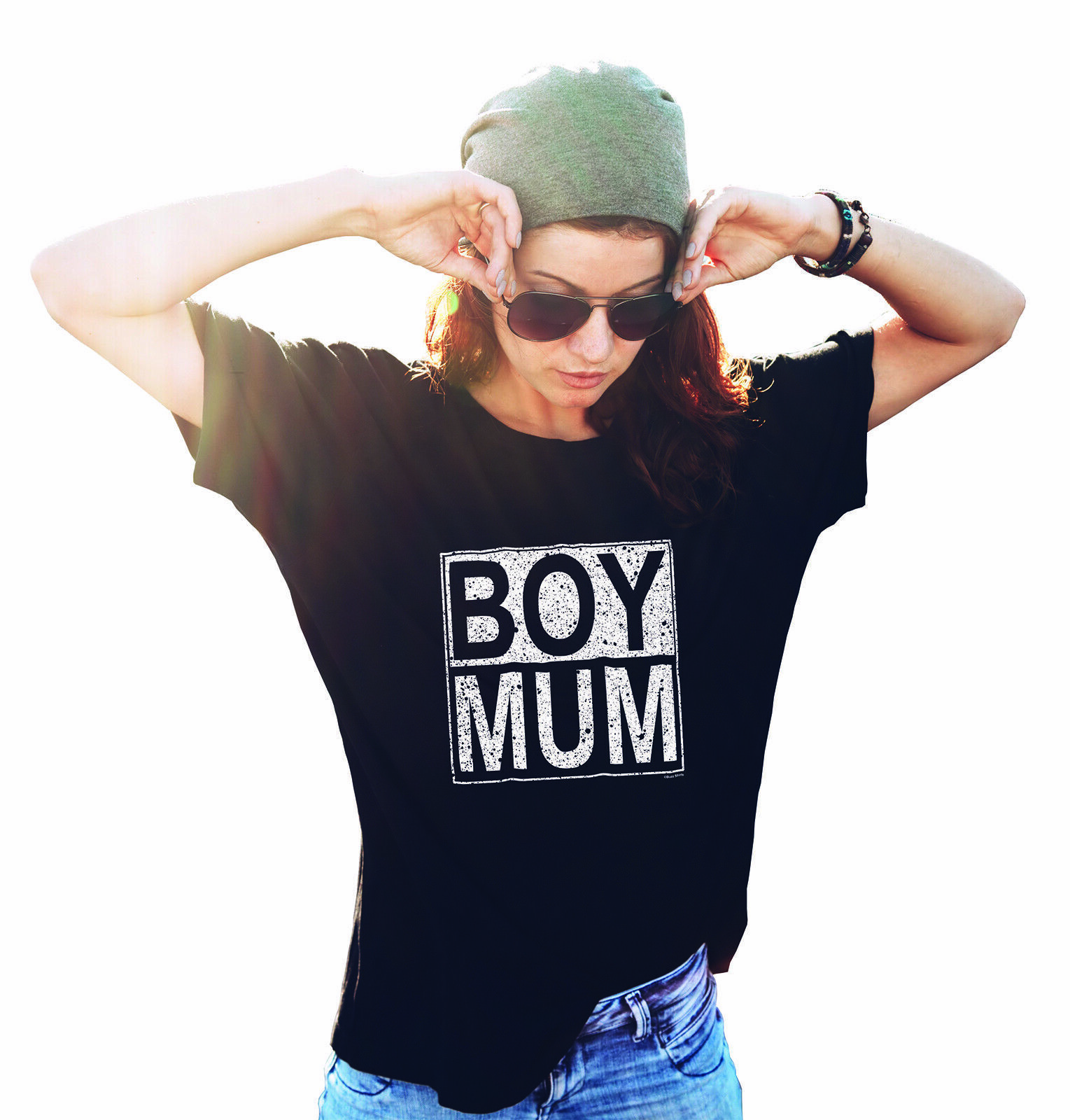 Womens T-Shirt Mens Womens Tees Top Eco BOY MUM Mother Birthday Unisex Mam Mummy Gift For Her 3XL
