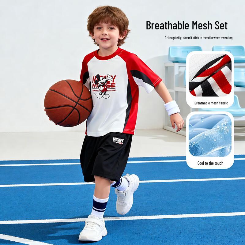 Disney Mickey Mouse Boys' Athletic T-Shirt & Shorts Set