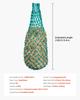 Hay Nets for Horses, 4PCS, 0.9 m Extended Length, 38 x 38 mm Holes, PE Material, with Four Carabiner Hooks, Hanging Slow Feed Hay Nets for Horses,